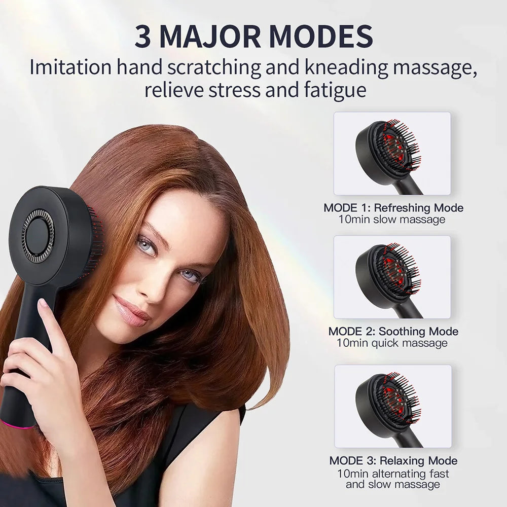 Scalp Massage Comb with Infrared & Liquid Outle