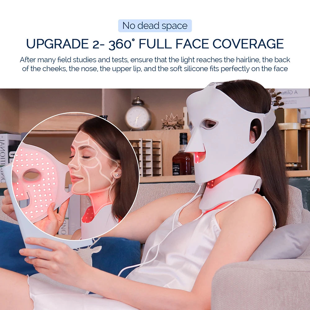 LED Light Therapy Mask for Face & Neck