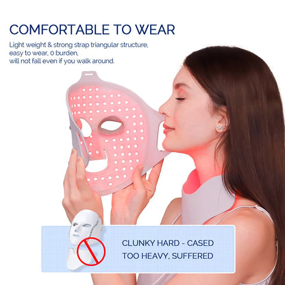 LED Light Therapy Mask for Face & Neck
