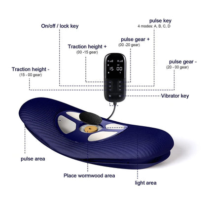 Electric Lumbar & Waist Massager with Traction Support