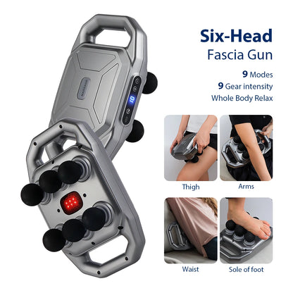 6-Head Deep Tissue Fascia Massage Gun