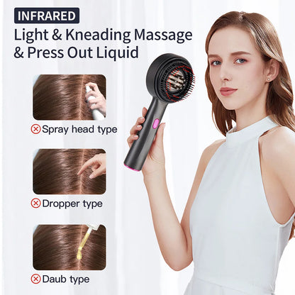 Scalp Massage Comb with Infrared & Liquid Outle