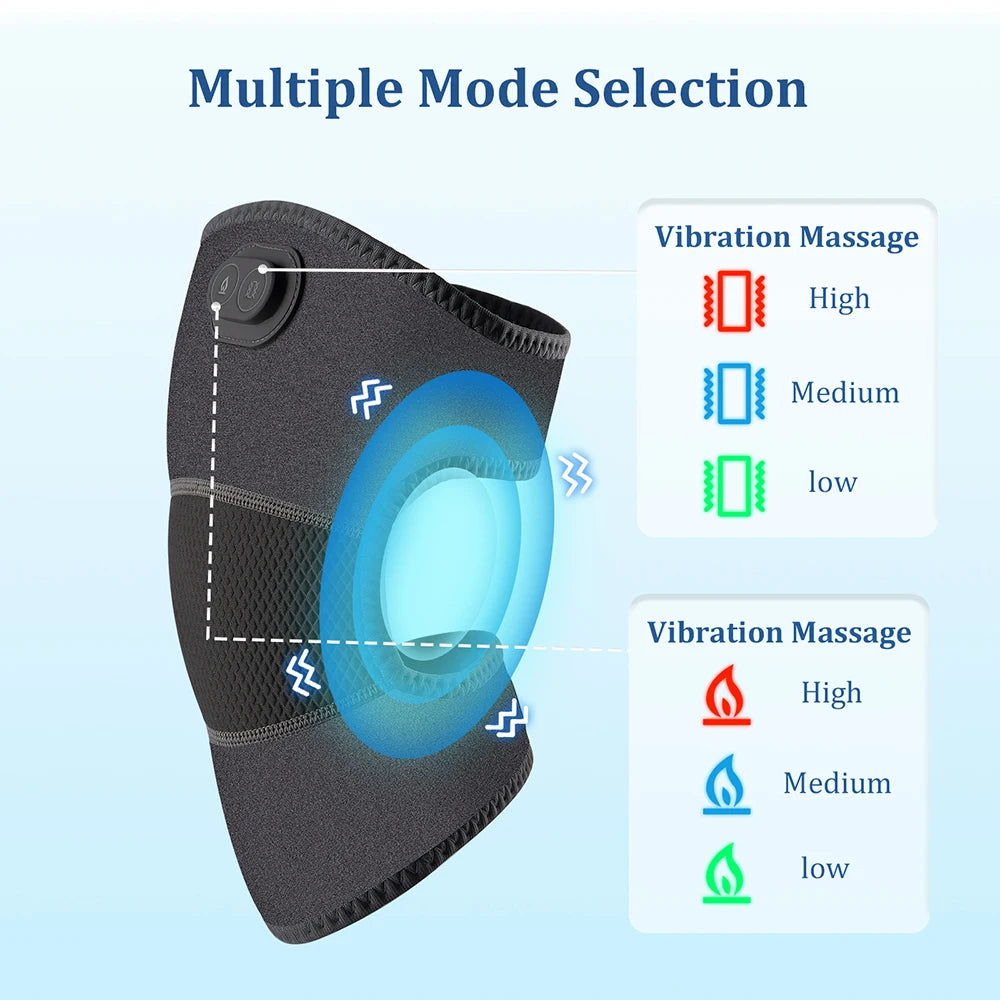 3D Knee Massager with Vibration & Adjustable Strap