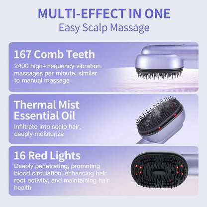 Electric Hair Comb with Red Light & Essential Oil Box