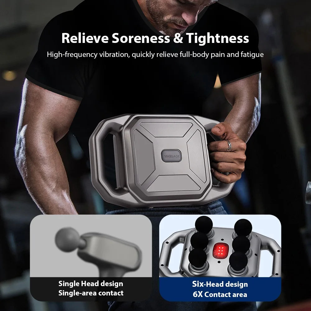 6-Head Deep Tissue Fascia Massage Gun
