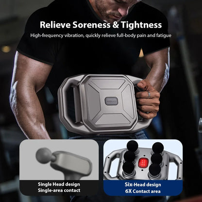 6-Head Deep Tissue Fascia Massage Gun