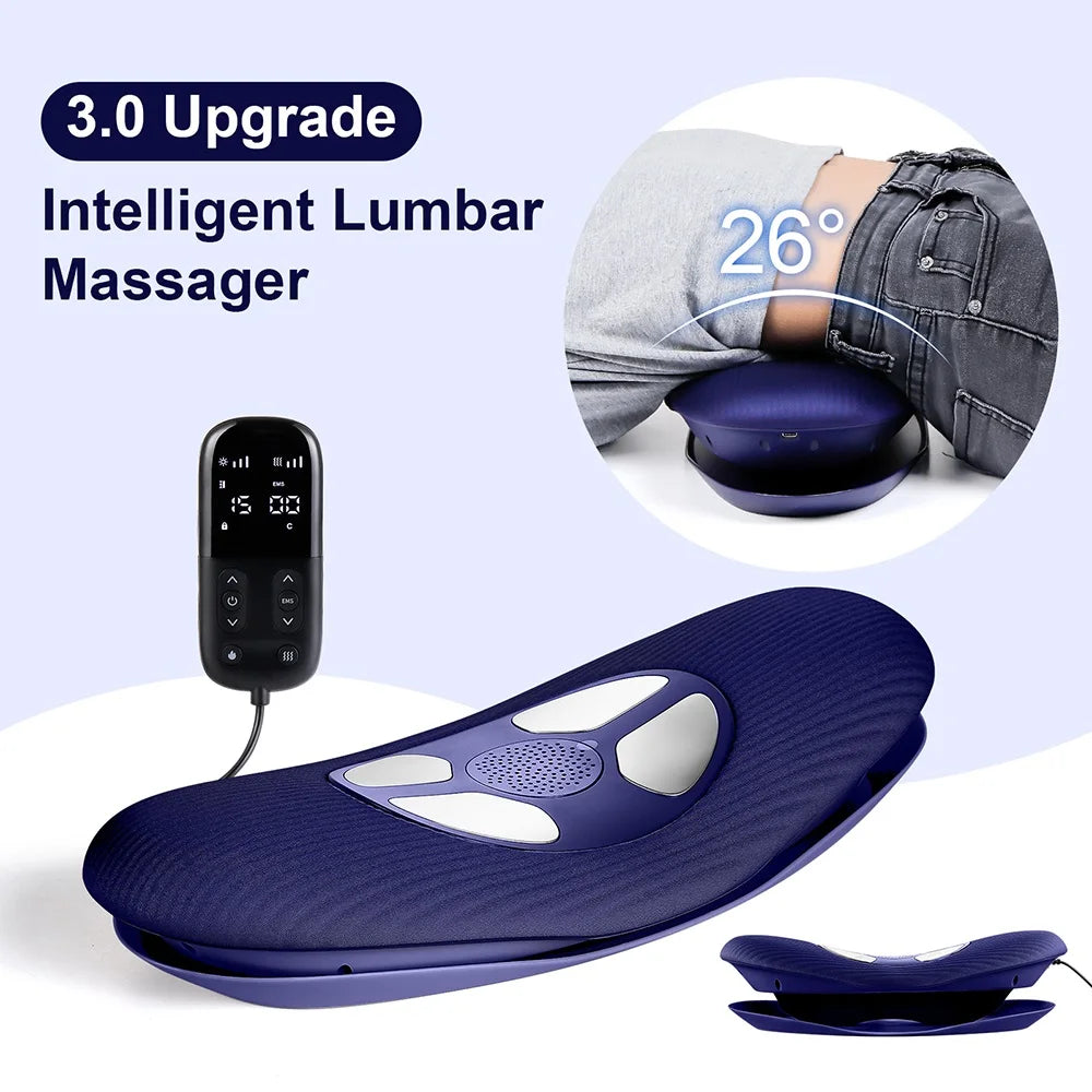 Electric Lumbar & Waist Massager with Traction Support