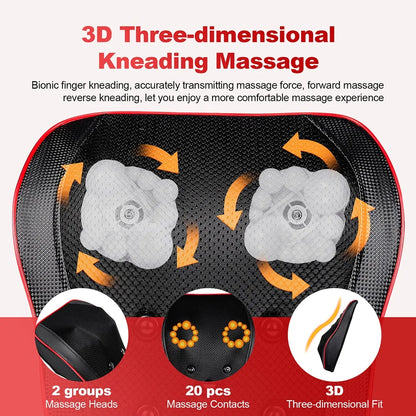 Ergonomic Massage Pillow with Smart Timing