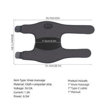 3D Knee Massager with Vibration & Adjustable Strap