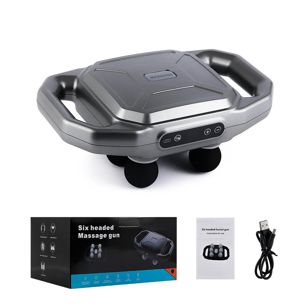 6-Head Deep Tissue Fascia Massage Gun