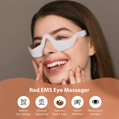 3D EMS Eye Massager with Red Light Therapy