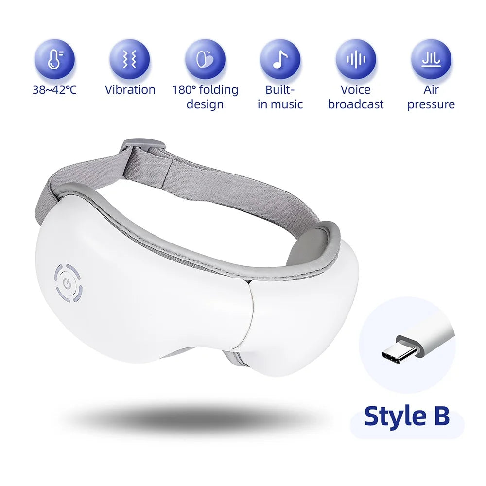 Air Pressure Eye Massager with Heat & Music