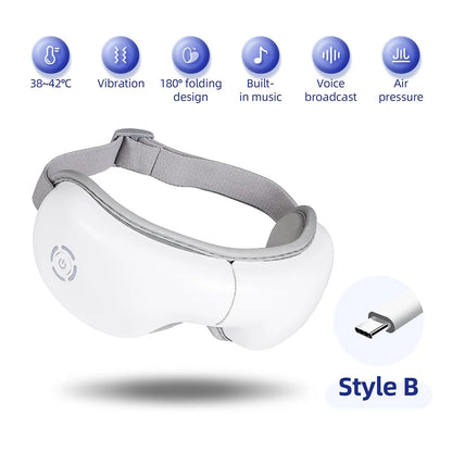 Air Pressure Eye Massager with Heat & Music