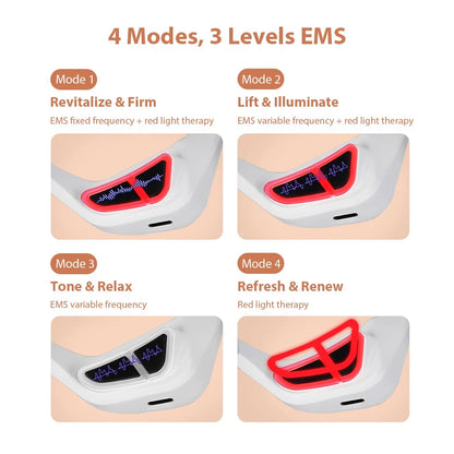 3D EMS Eye Massager with Red Light Therapy