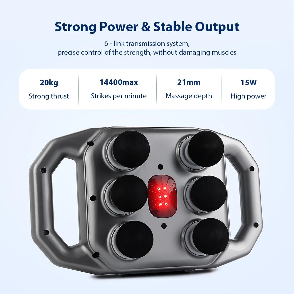 6-Head Deep Tissue Fascia Massage Gun