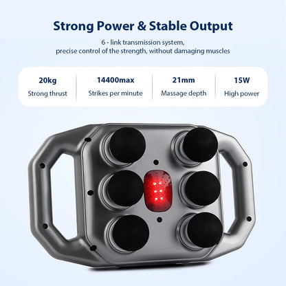 6-Head Deep Tissue Fascia Massage Gun