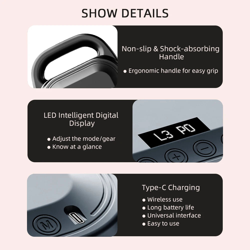 8-Head Percussion Fascia Massage Gun