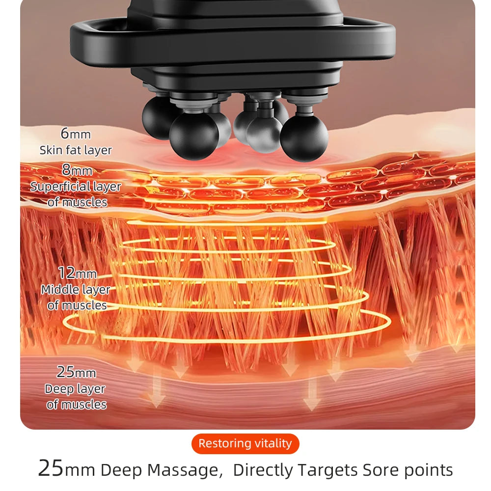 8-Head Percussion Fascia Massage Gun