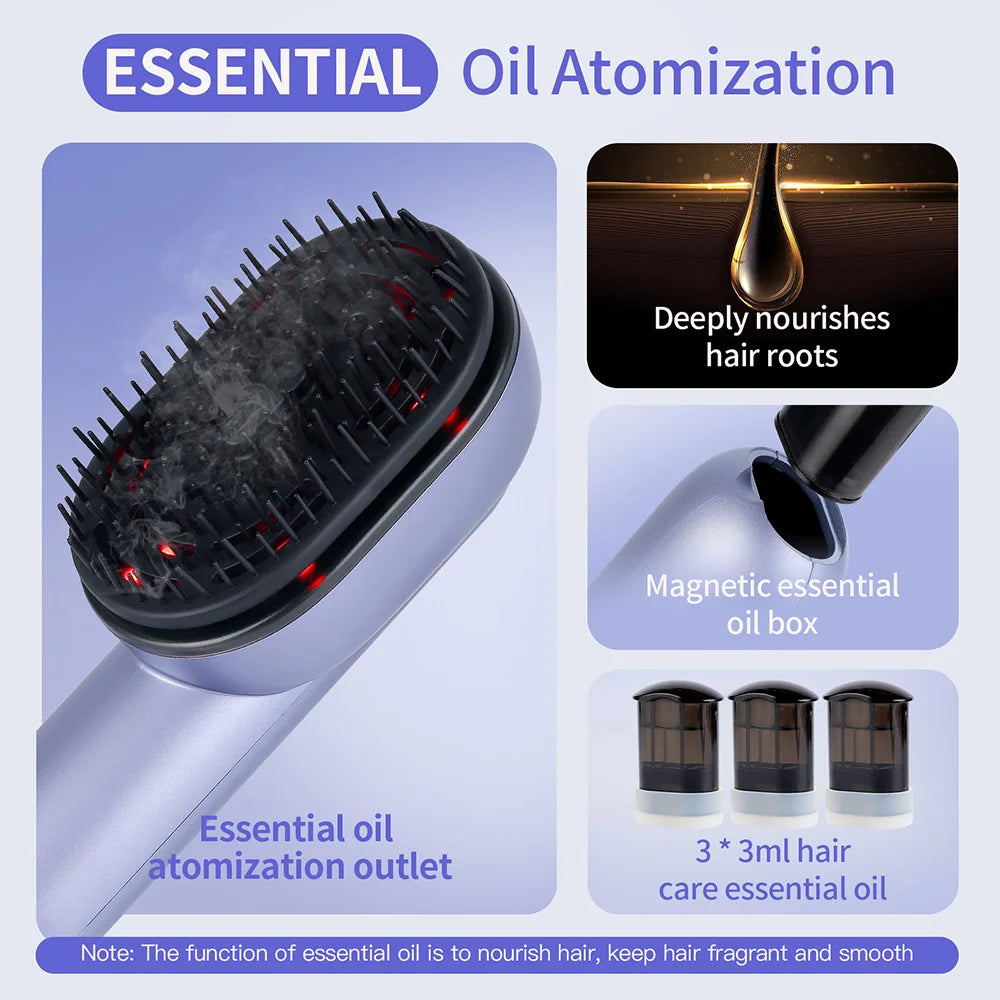 Electric Hair Comb with Red Light & Essential Oil Box