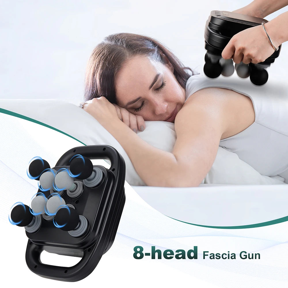 8-Head Percussion Fascia Massage Gun