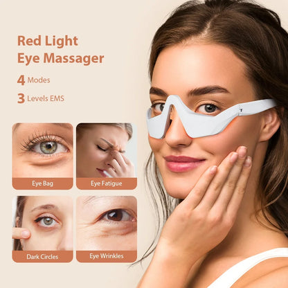 3D EMS Eye Massager with Red Light Therapy
