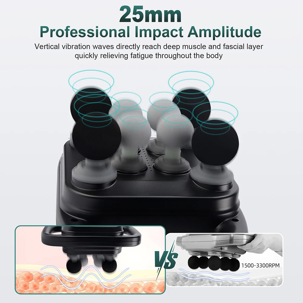 8-Head Percussion Fascia Massage Gun