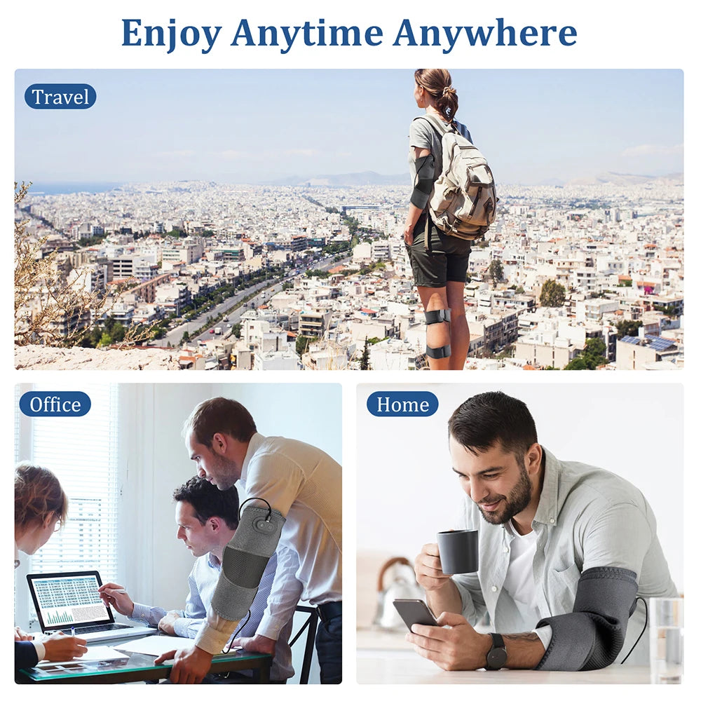 3D Knee Massager with Vibration & Adjustable Strap