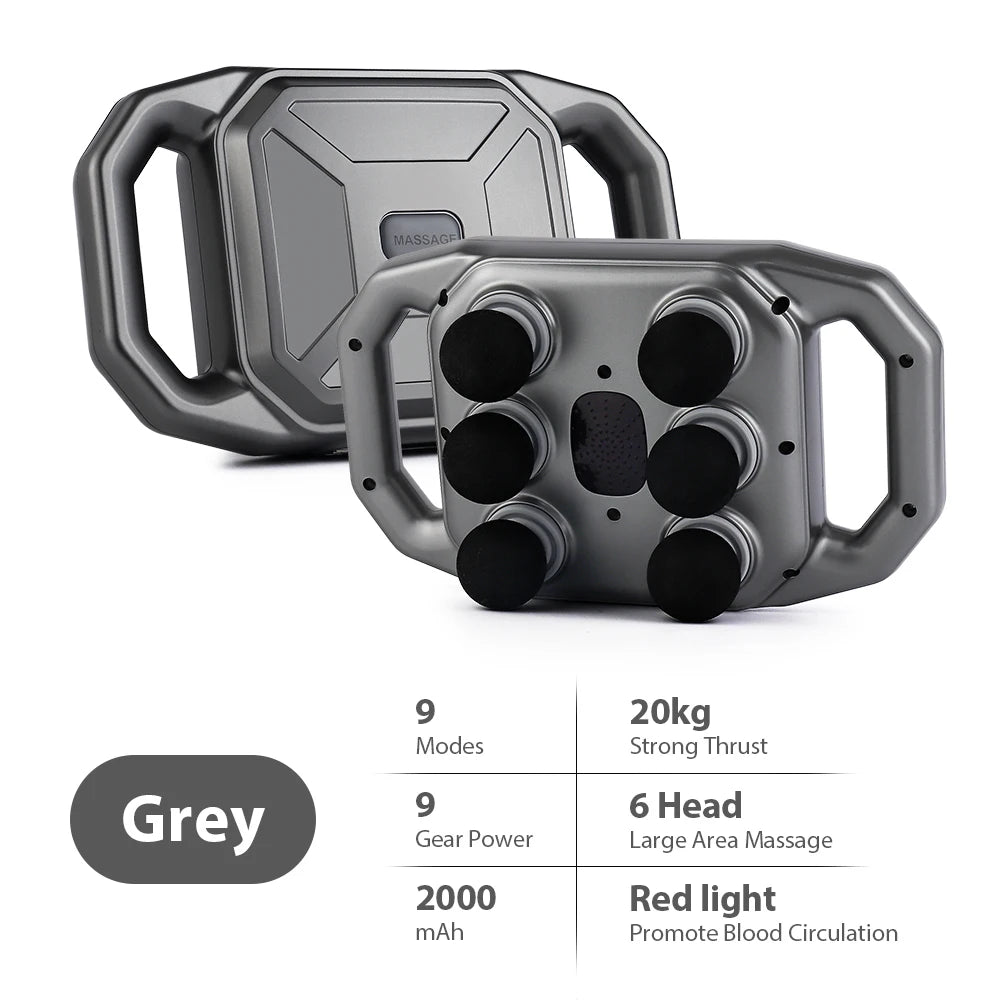 6-Head Deep Tissue Fascia Massage Gun