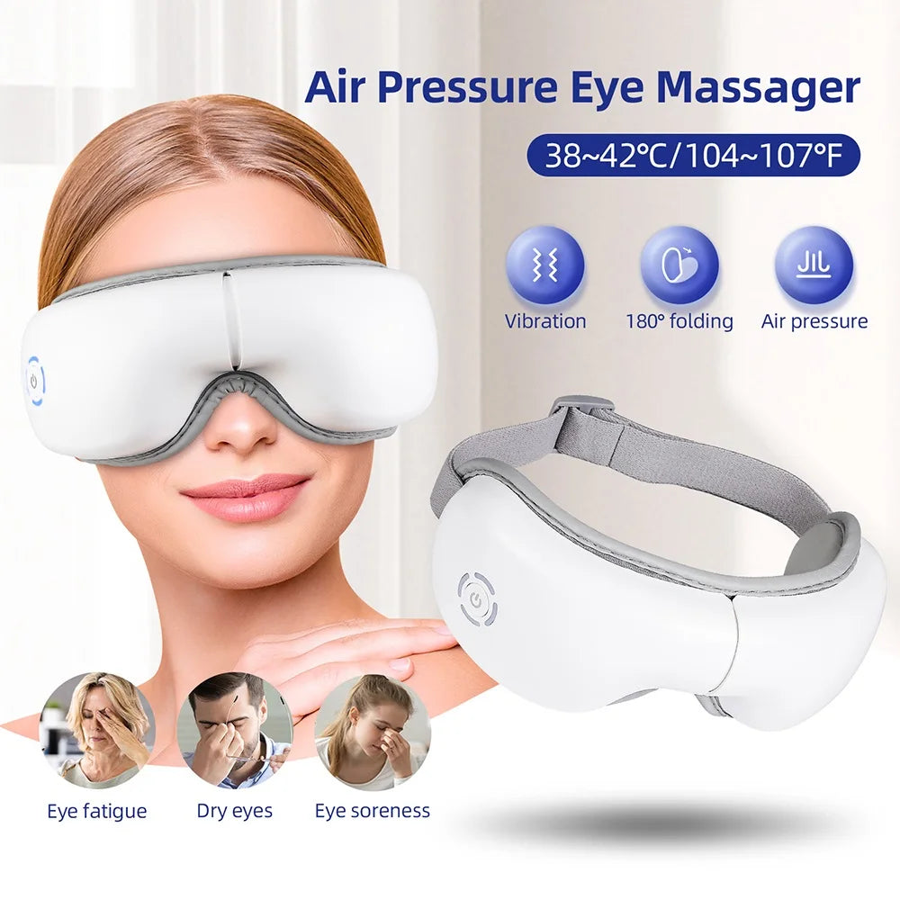 Air Pressure Eye Massager with Heat & Music
