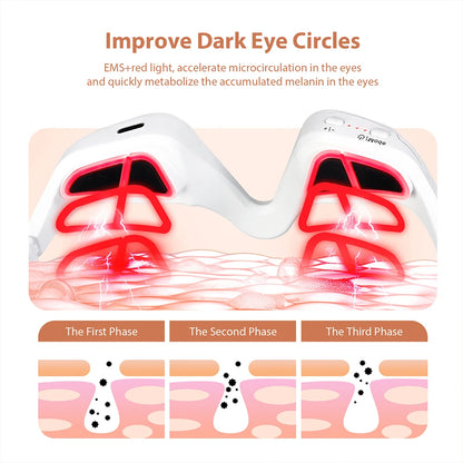 3D EMS Eye Massager with Red Light Therapy
