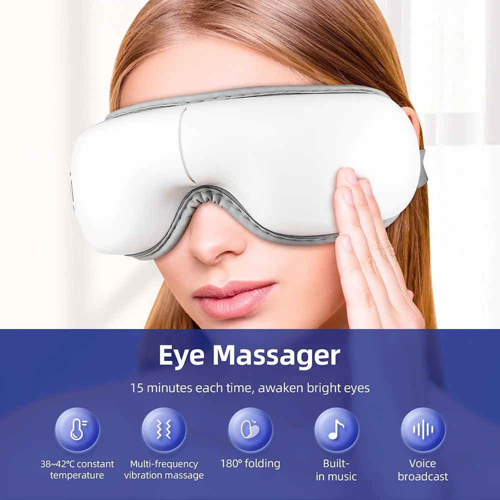 Air Pressure Eye Massager with Heat & Music
