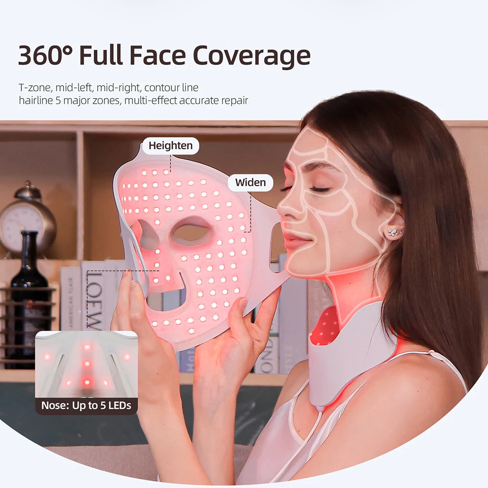 LED Light Therapy Mask for Face & Neck