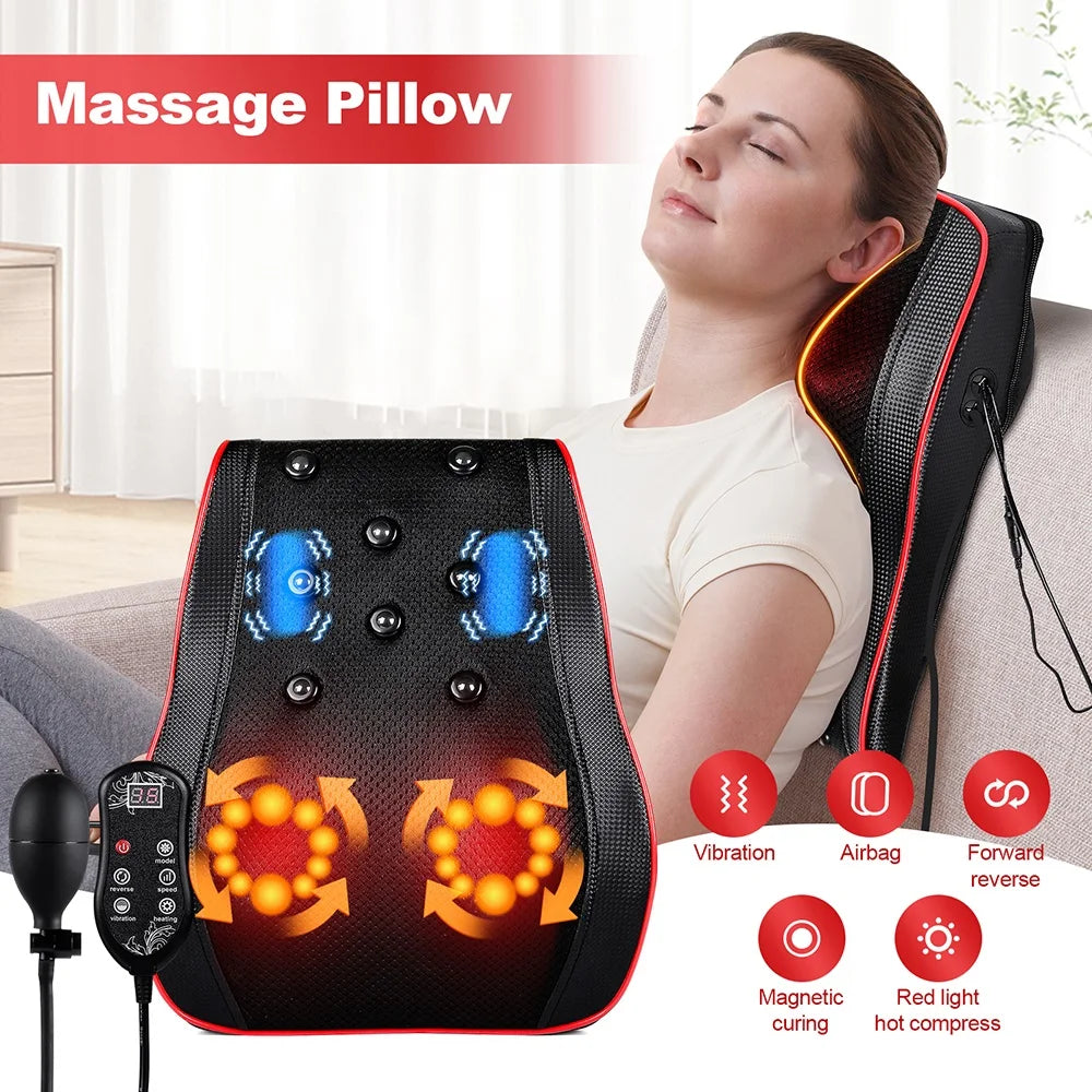 Ergonomic Massage Pillow with Smart Timing
