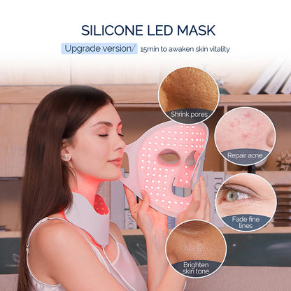 LED Light Therapy Mask for Face & Neck