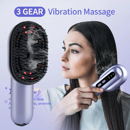 Electric Hair Comb with Red Light & Essential Oil Box