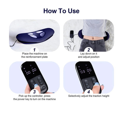 Electric Lumbar & Waist Massager with Traction Support