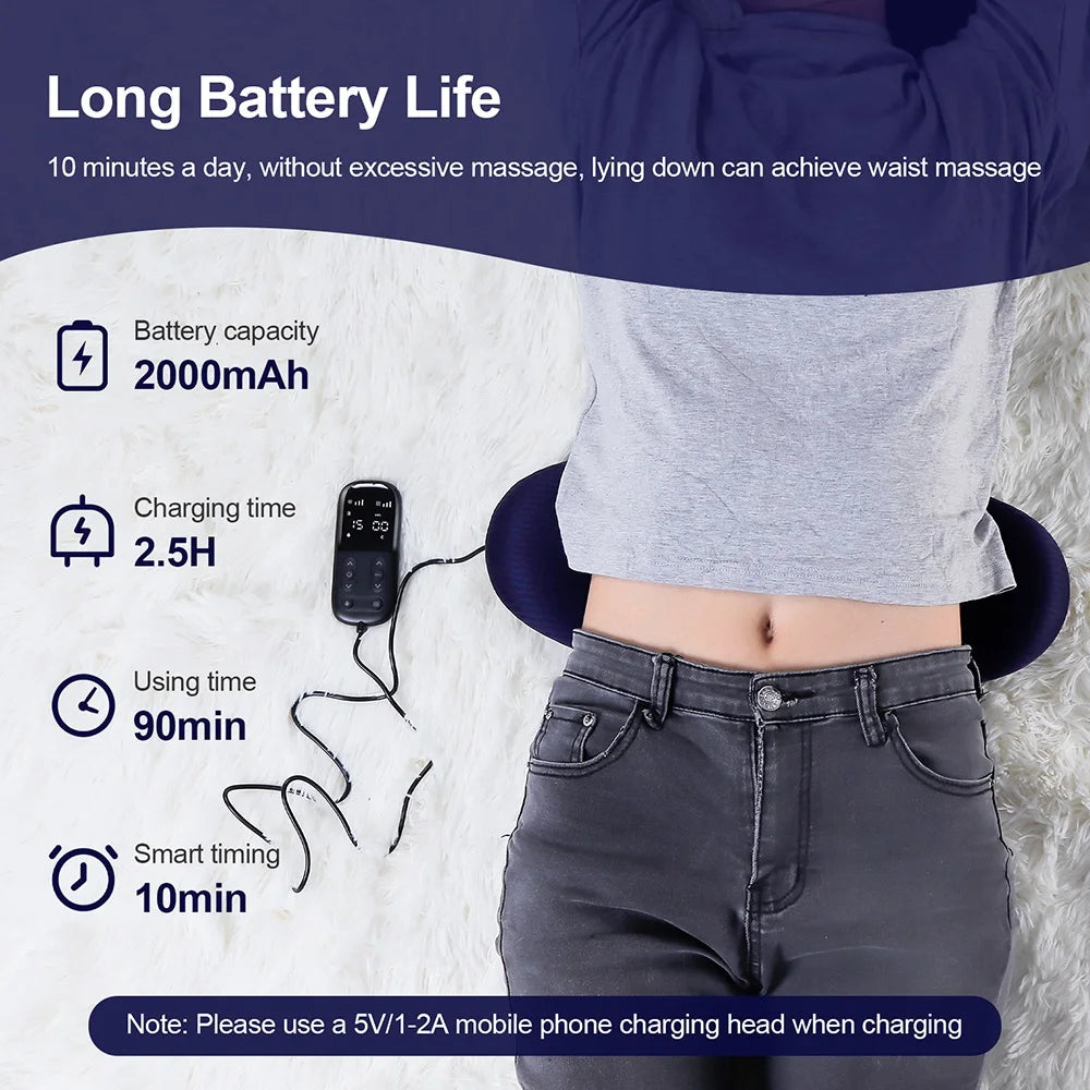 Electric Lumbar & Waist Massager with Traction Support