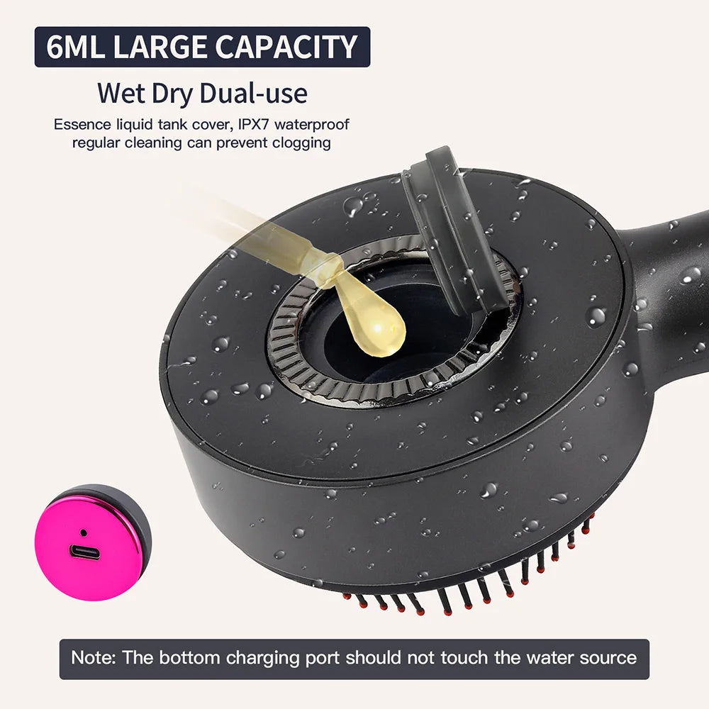 Scalp Massage Comb with Infrared & Liquid Outle