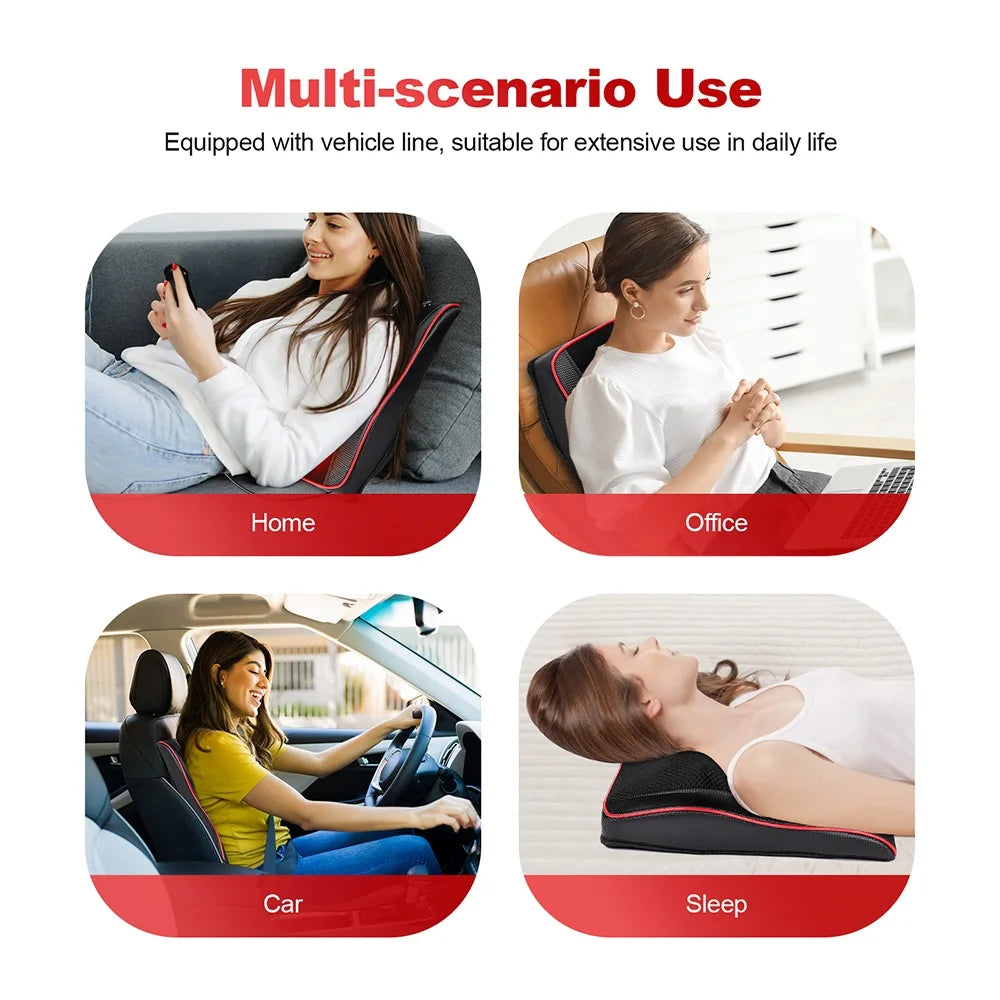 Ergonomic Massage Pillow with Smart Timing